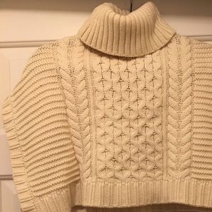 New! Girls Oshkosh ivory cable knit poncho! NWT